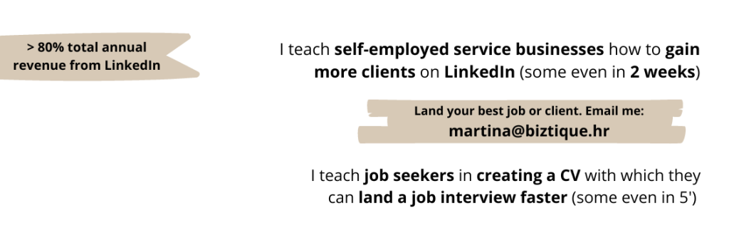Linkedin cover Martina Raskaj Biztique